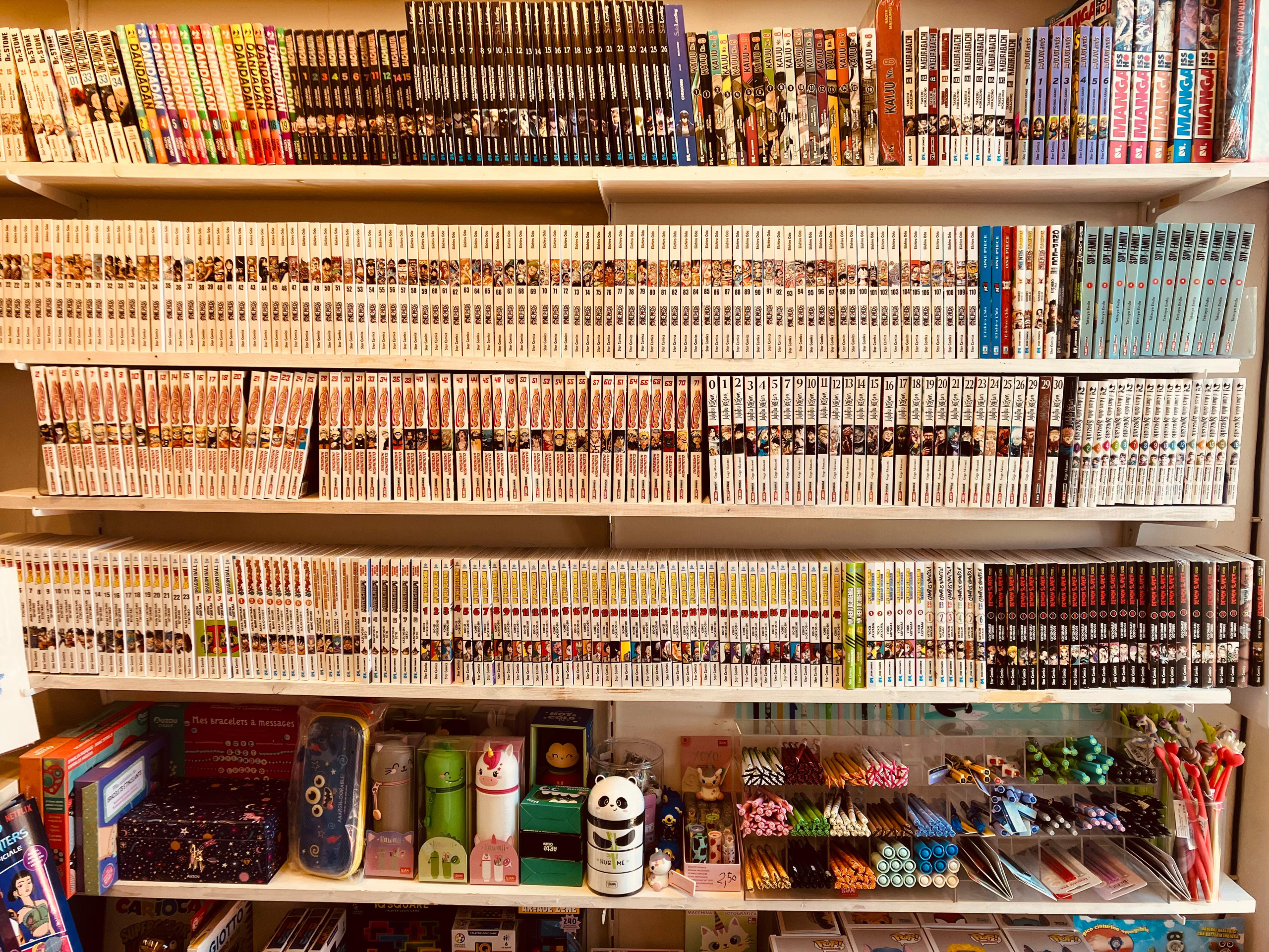 Scaffali e selezione libri della libreria Il Labirinto a Stintino